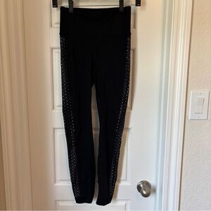 Lululemon Athletica Black Leggings with Eyelet Detail